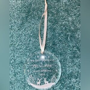 Elegant Glass Christmas Ornament!